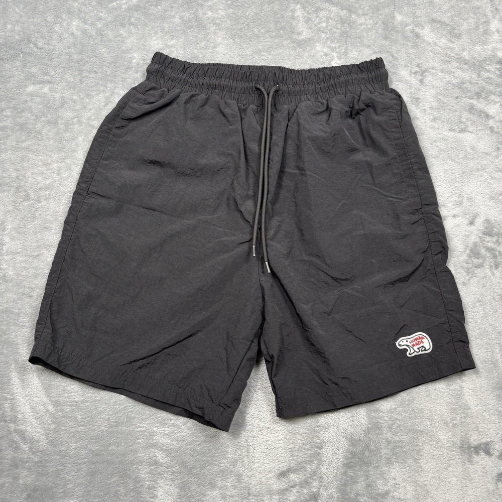 HUMAN MADE NIGO Nylon Shorts Black Men's Medium Drawstring Japan Streetwear